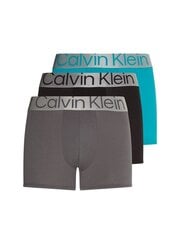 Vyriškos trumpikės Calvin Klein TRUNK 3 poros, juodos/pilkos/turkio spalvos 000NB3130A 13C 45692 kaina ir informacija | Trumpikės | pigu.lt