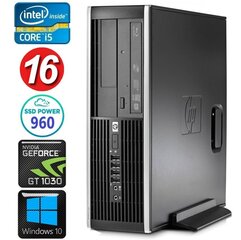 HP 8100 Elite SFF i5-750 16GB 960SSD GT1030 2GB DVD WIN10 kaina ir informacija | Stacionarūs kompiuteriai | pigu.lt