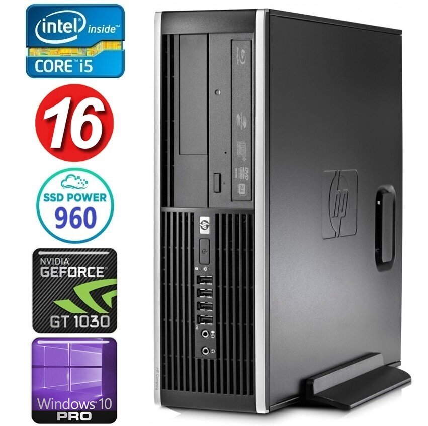 HP 8100 Elite SFF i5-750 16GB 960SSD GT1030 2GB DVD WIN10Pro kaina ir informacija | Stacionarūs kompiuteriai | pigu.lt
