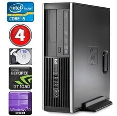 HP 8100 Elite SFF i5-750 4GB 1TB GT1030 2GB DVD WIN10Pro kaina ir informacija | Stacionarūs kompiuteriai | pigu.lt