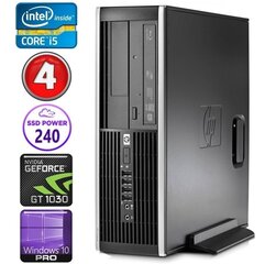 HP 8100 Elite SFF i5-750 4GB 240SSD GT1030 2GB DVD WIN10Pro kaina ir informacija | Stacionarūs kompiuteriai | pigu.lt
