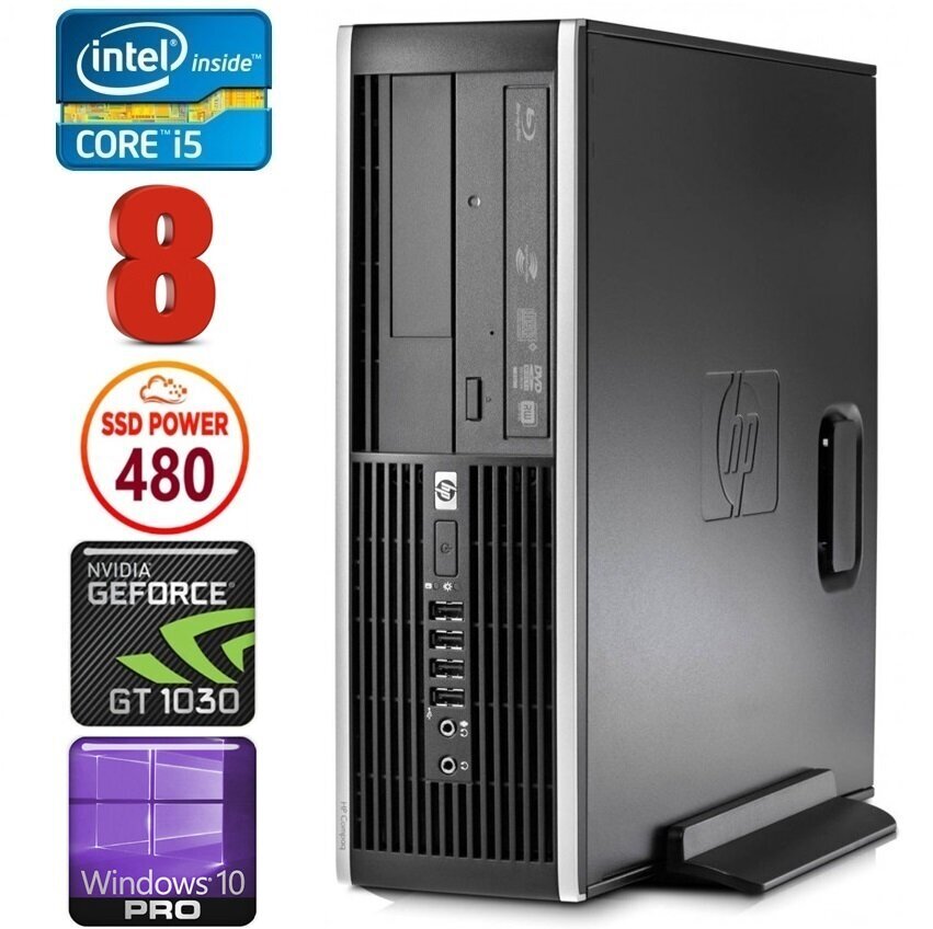 HP 8100 Elite SFF i5-750 8GB 480SSD GT1030 2GB DVD WIN10Pro цена и информация | Stacionarūs kompiuteriai | pigu.lt
