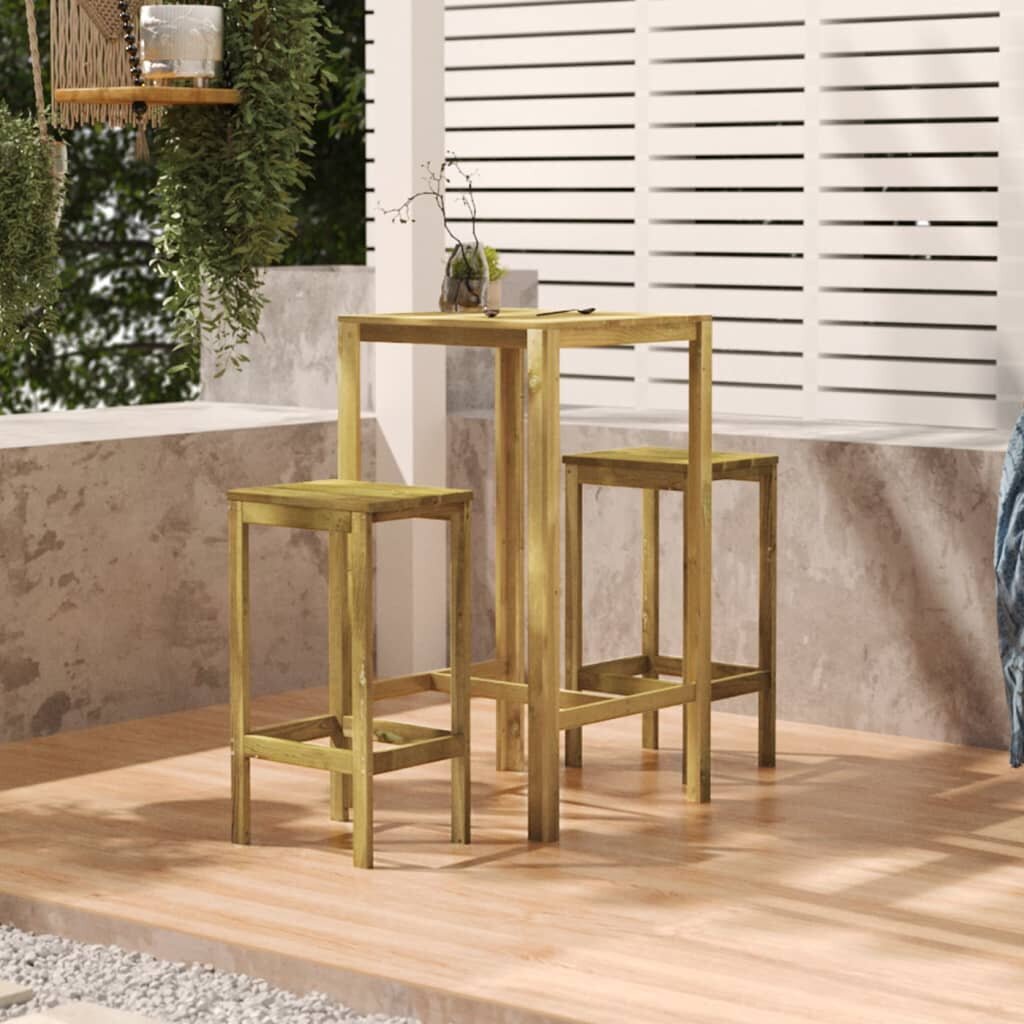 Baro stalas, 60x60x110cm, impregnuota pušies mediena kaina ir informacija | Lauko stalai, staliukai | pigu.lt
