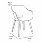 Allibert Lauko kėdės Akola, 2vnt., vintažinės žalios spalvos kaina ir informacija | Lauko kėdės, foteliai, pufai | pigu.lt