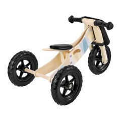 Маленький деревянный велосипед 2в1 - трехколесный велосипед и беговая часть - HyperMotion GORDON - колеса из пеноматериала цена и информация | Балансировочные велосипеды | pigu.lt