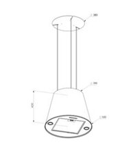 Allenzi CONE BLACK цена и информация | Вытяжки на кухню | pigu.lt