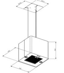 Allenzi CUBE BLACK цена и информация | Вытяжки на кухню | pigu.lt