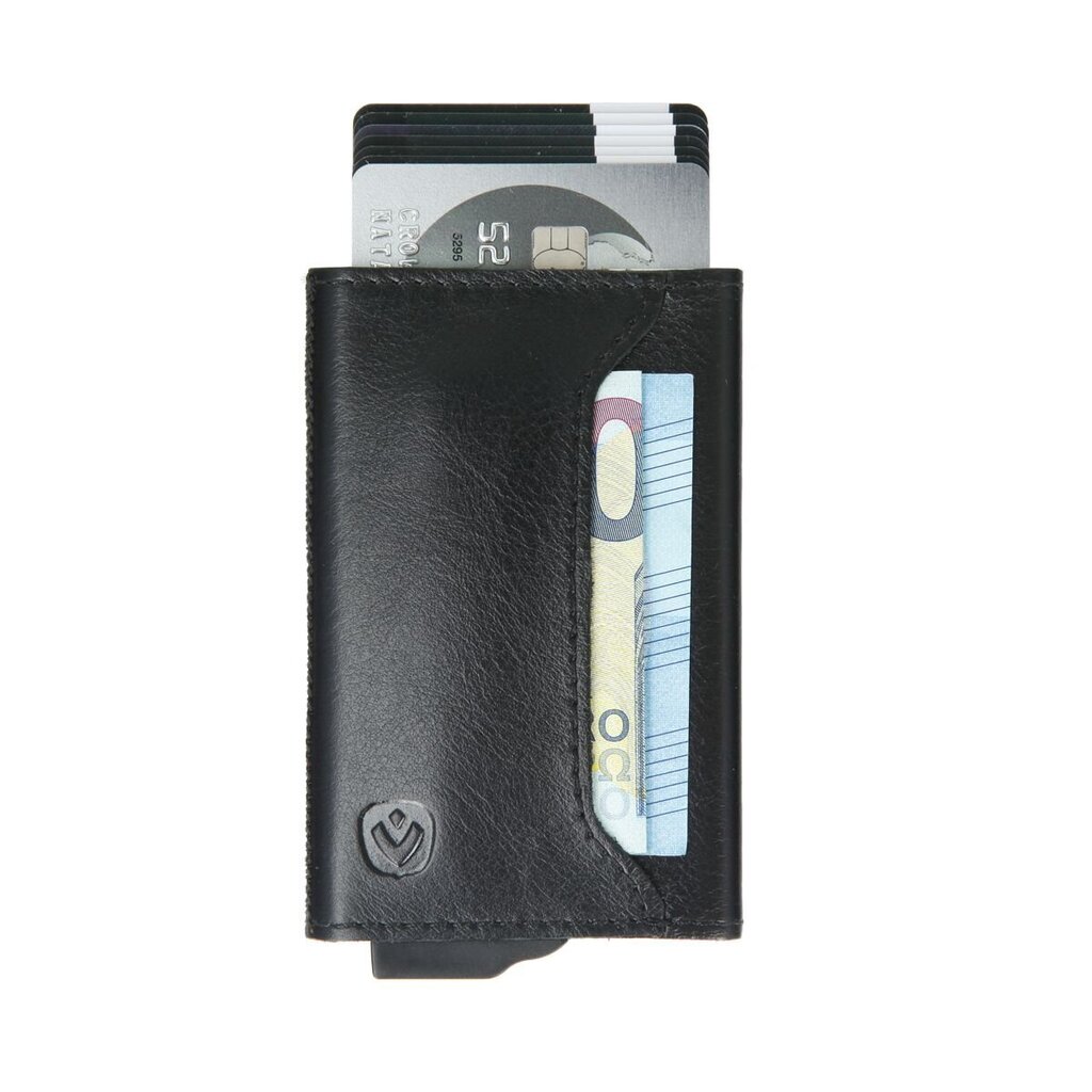 Kortelių dėklas, juodas kaina ir informacija | Vyriškos piniginės, kortelių dėklai | pigu.lt