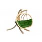 Dvivietis medinis pakabinamas krėslas su stovu SWING POD XL + žalios spalvos pagalvė kaina ir informacija | Lauko kėdės, foteliai, pufai | pigu.lt