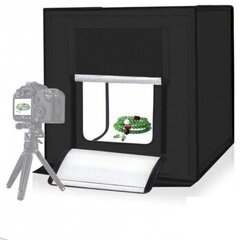 Fotografavimo Dėžė Su LED 80x80x80cm kaina ir informacija | Fotografijos apšvietimo įranga | pigu.lt