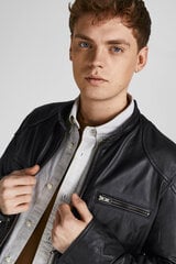 Striukė vyrams Jack&Jones 12204667BLACK, juoda kaina ir informacija | Vyriškos striukės | pigu.lt