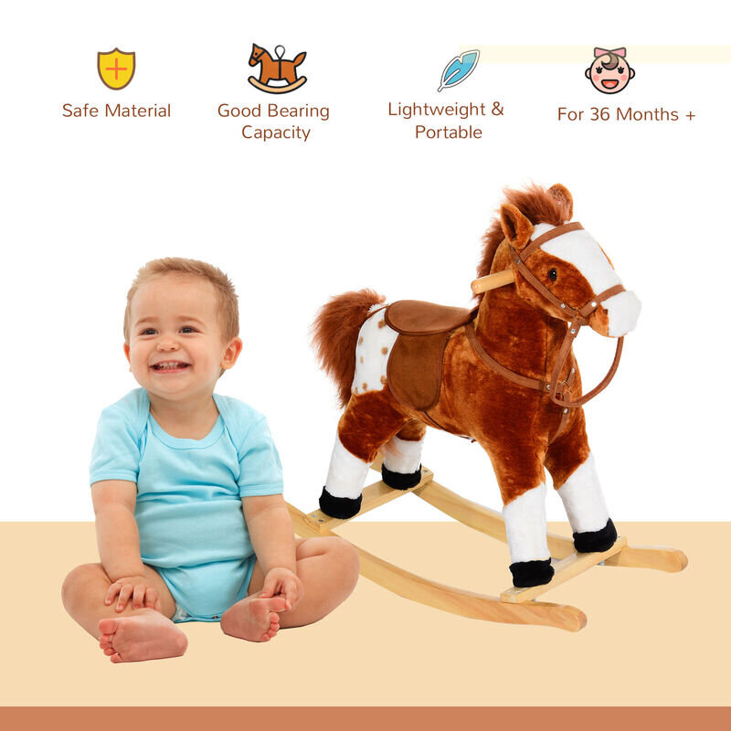 Supamasis arklys su garsu, šviesa ir judančia uodega kaina ir informacija | Žaislai kūdikiams | pigu.lt