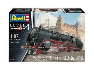 Сборная пластиковая модель Revell - Express locomotive BR 02 & Tender 2'2'T30, 1/87, 02171 цена и информация | Конструкторы и кубики | pigu.lt