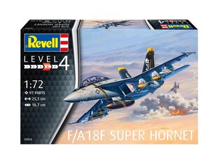 Сборная пластиковая модель Revell - F/A-18F Super Hornet подарочный набор, 1/72, 63834 цена и информация | Конструкторы и кубики | pigu.lt