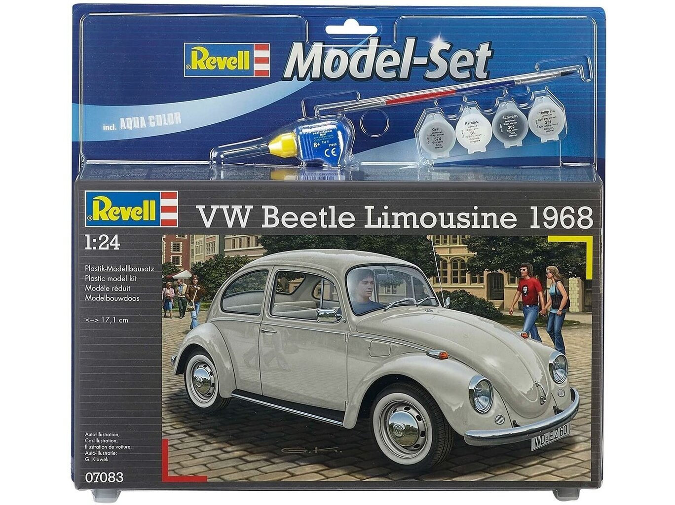 Plastikinis surenkamas modelis Revell VW Beetle Limousine 1968, 1/24, 67083  kaina