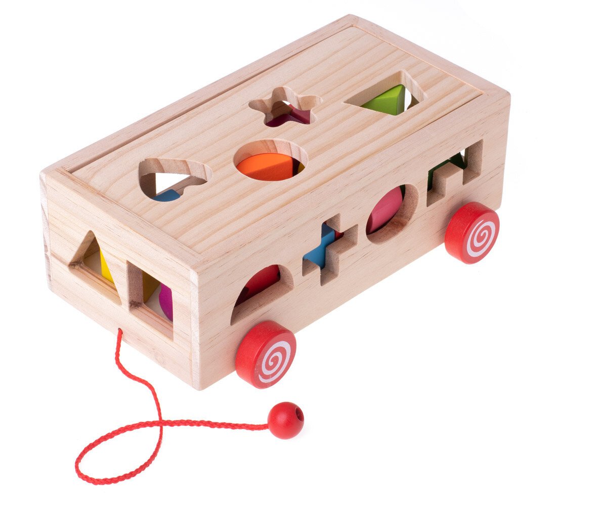Medinis lavinamasis žaislas formoms pažinti цена и информация | Žaislai kūdikiams | pigu.lt