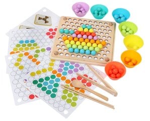 Dėlionė Montessori karoliukai, 77 vnt kaina ir informacija | Lavinamieji žaislai | pigu.lt