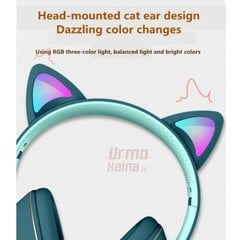 Cat Ears RGB A2, blue цена и информация | Теплая повязка на уши, черная | pigu.lt