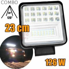 LED darbinis žibintas 126W COMBO kaina ir informacija | Automobilių lemputės | pigu.lt