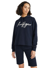 Moteriškas bluzonas Tommy Hilfiger RELAXED HILFIGER SCRIPT HOODIE TAMSIAI MĖLYNAS WW0WW34479 DW5 45802 kaina ir informacija | Megztiniai moterims | pigu.lt