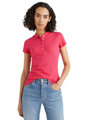 Женская рубашка-поло Tommy Hilfiger SHORT SLEEVE SLIM POLO PINK WW0WW27947 TZR 45816 цена и информация | Женские футболки | pigu.lt