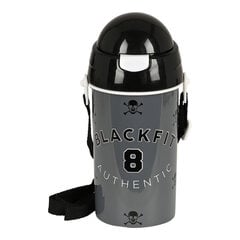 Бутылка с водой BlackFit8 Skull, чёрный/серый цвет, 500 мл цена и информация | Фляги для воды | pigu.lt