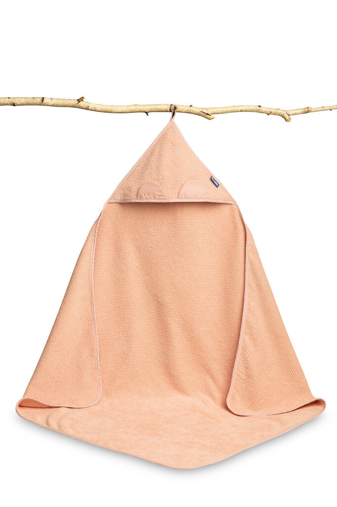 Vaikiškas rankšluostis su gobtuvu Sensillo Crepe Teddy, 100x100, rožinis kaina ir informacija | Maudynių priemonės | pigu.lt