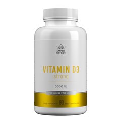 Maisto papildas Smart Nature Vitamin D 3 Strong, 90 kapsulių kaina ir informacija | Vitaminai, maisto papildai, preparatai grožiui | pigu.lt