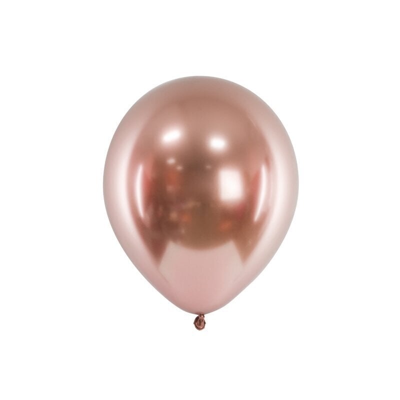 Blizgantys balionai rožinio aukso, 30cm, 10vnt kaina ir informacija | Dekoracijos šventėms | pigu.lt