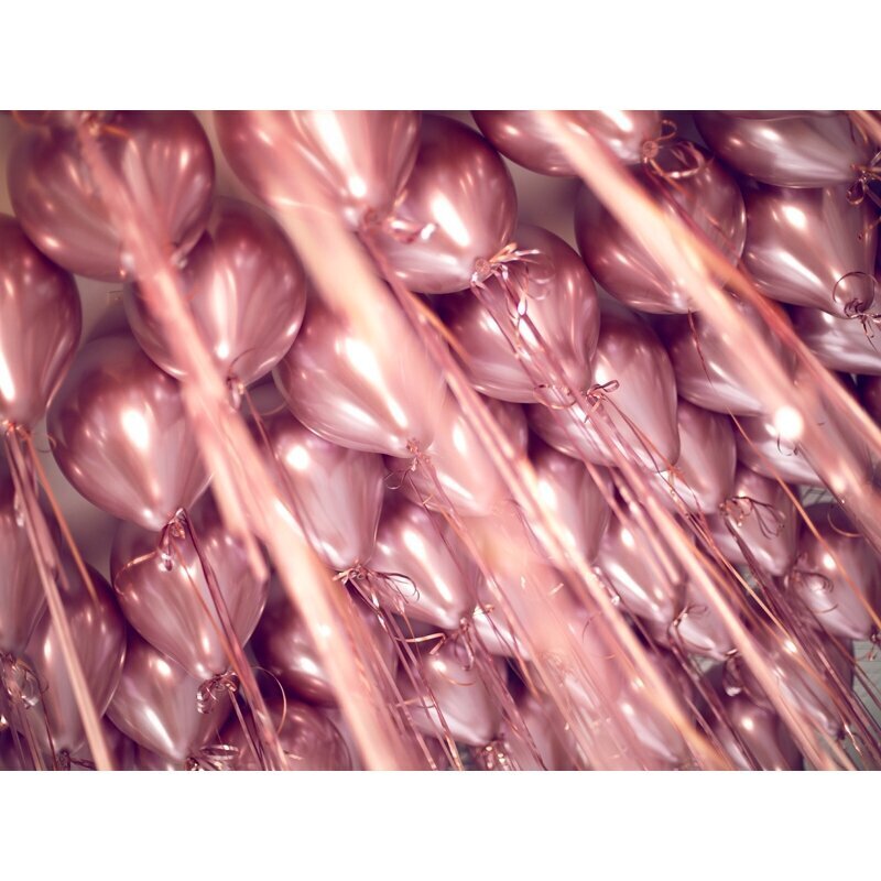 Blizgantys balionai rožinio aukso, 30cm, 10vnt kaina ir informacija | Dekoracijos šventėms | pigu.lt