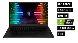 Razer Blade 17, QHD, 240 Hz, i7, 16GB, 1TB, RTX3070Ti  цена и информация | Ноутбуки | pigu.lt