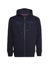 Vyriškas džemperis Tommy Hilfiger Signature GRAPHIC ZIP TROWED NAVY MW0MW24540 DW5 45783 kaina ir informacija | Vyriški marškinėliai | pigu.lt