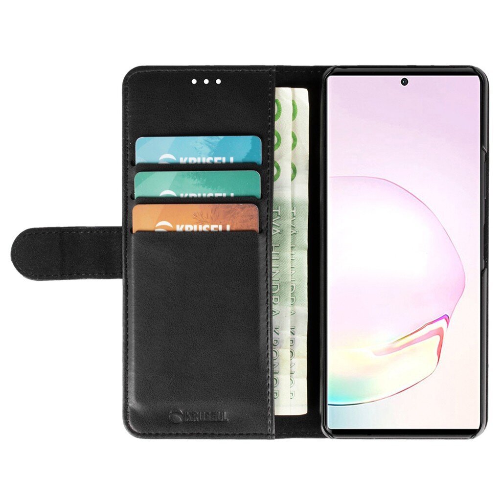 Krusell Phone Wallet, skirtas Samsung Galaxy A73 5G, juodas kaina ir informacija | Telefono dėklai | pigu.lt