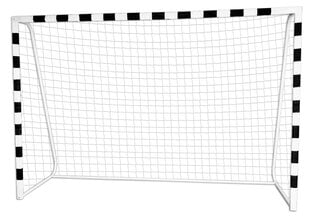Футбольные ворота PRO 300 x 200 см, бело-черные цена и информация | Футбольные ворота и сетки | pigu.lt