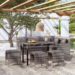 Садовая скамейка, сталь, 150x62x80 см, цвет антрацит цена и информация | Комплекты уличной мебели | pigu.lt