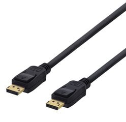 Deltaco DisplayPort 4K UHD, 21,6 Gb/s, 2m, juodas kaina ir informacija | Kabeliai ir laidai | pigu.lt