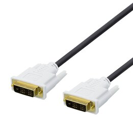 Deltaco, DVI-D, 1 m цена и информация | Кабели и провода | pigu.lt