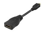Deltaco, HDMI/Micro HDMI, 0.1 m