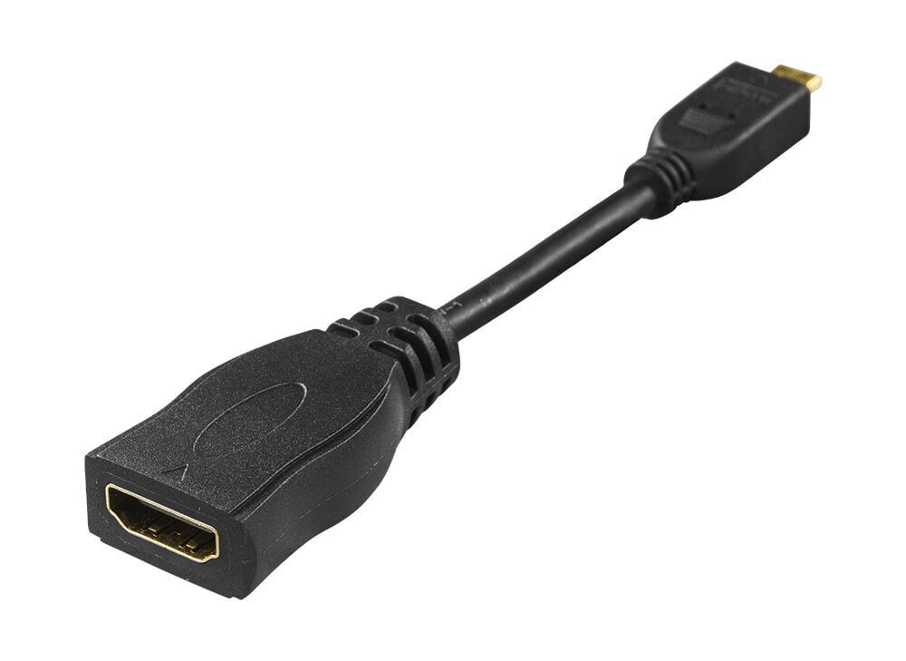 Deltaco, HDMI/Micro HDMI, 0.1 m kaina ir informacija | Adapteriai, USB šakotuvai | pigu.lt