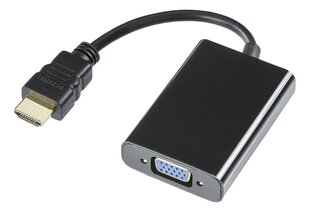 Deltaco, HDMI/VGA, 0.2 m kaina ir informacija | Adapteriai, USB šakotuvai | pigu.lt