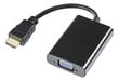 Deltaco, HDMI/VGA, 0.2 m цена и информация | Adapteriai, USB šakotuvai | pigu.lt