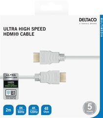Deltaco, HDMI, 2 м цена и информация | Кабели и провода | pigu.lt