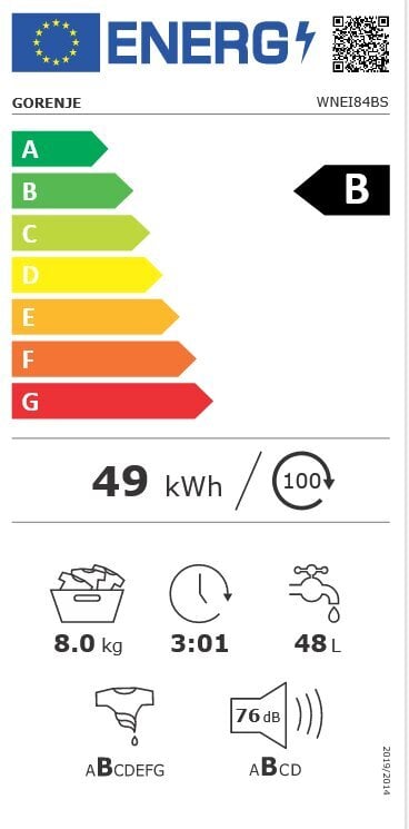 Gorenje WNEI84BS цена и информация | Skalbimo mašinos | pigu.lt