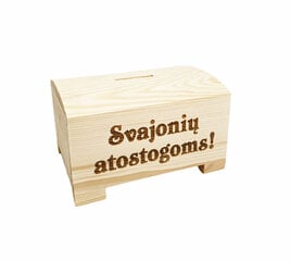 Medinė taupyklė skrynelė „Svajonių atostogoms“ kaina ir informacija | Kitos originalios dovanos | pigu.lt