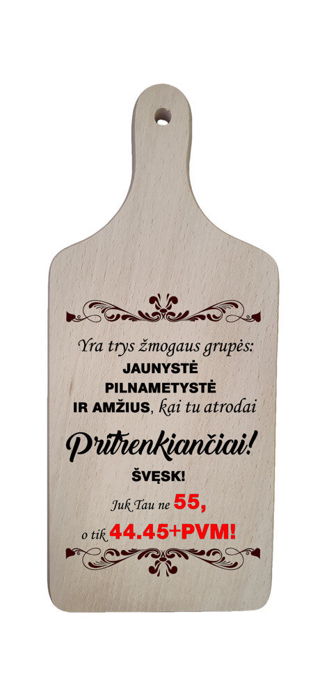 Pjaustymo lentelė su spauda „Yra trys žmogaus grupės 55“ цена и информация | Kitos originalios dovanos | pigu.lt