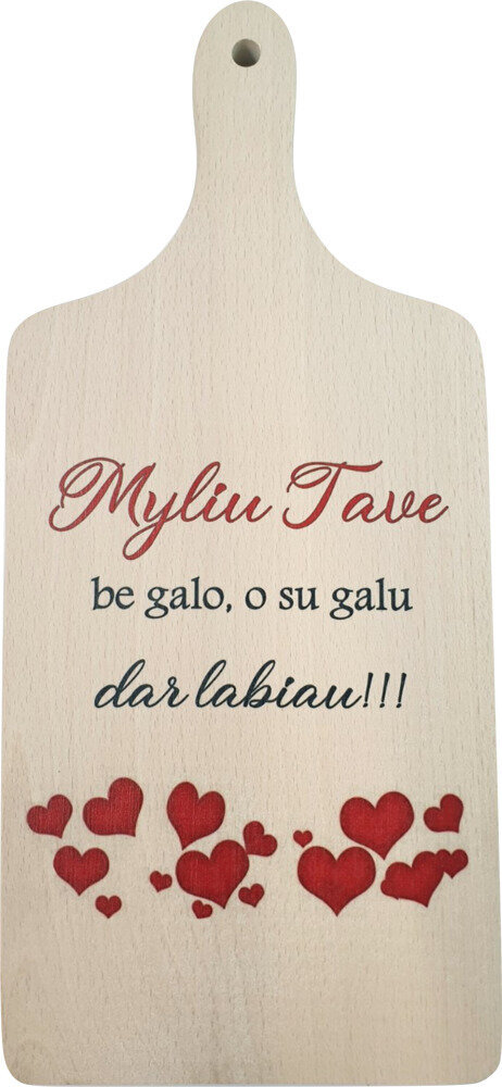 Pjaustymo lentelė „Myliu tave be galo...“ kaina ir informacija | Kitos originalios dovanos | pigu.lt