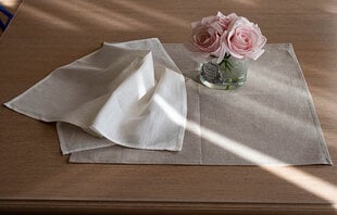 Baltos lino - medvilnės servetėlės, 45 x 45 cm kaina ir informacija | Staltiesės, servetėlės | pigu.lt