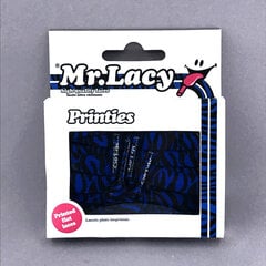 Mr.Lacy Printies plokšti raišteliai, mėlyni/juodi, 130 cm kaina ir informacija | Drabužių ir avalynės priežiūros priemonės | pigu.lt