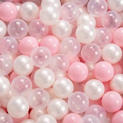 Пластиковые шарики для малыша KiddyMoon, 200 штук, ∅ 7 см, сертифицированный продукт, произведенный в ЕС, светло-розовый цвет цена и информация | Игрушки для малышей | pigu.lt