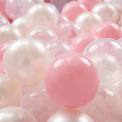 Пластиковые шарики для малыша KiddyMoon, 200 штук, ∅ 7 см, сертифицированный продукт, произведенный в ЕС, светло-розовый цвет цена и информация | Игрушки для малышей | pigu.lt